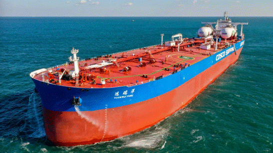 China delivers world's first super-large LNG dual-fuel oil tanker - CGTN